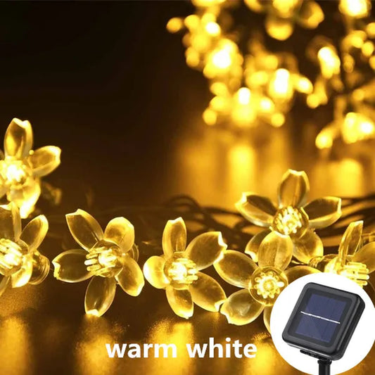 LED Solar Light String Outdoor Waterproof Christmas Decoration 200Led Crystal Ball Camping Fairy Garland Garden Party Lamp
